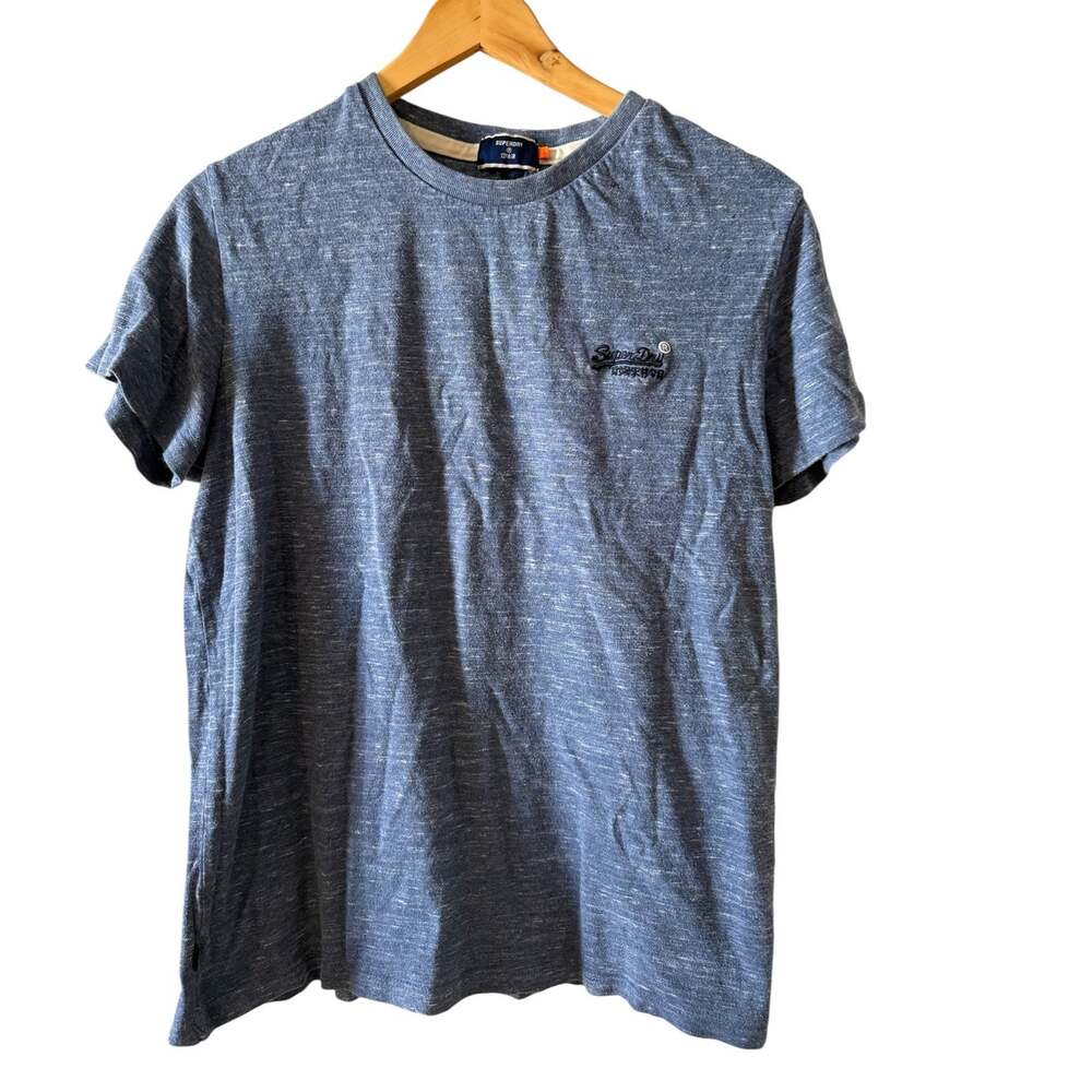 Superdry Embroidered Logo T Shirt Heathered Blue M